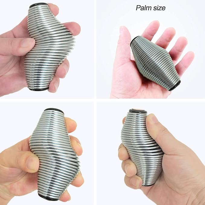 2 Pack Grip Strength Trainer, Goldboy Spring Stress Ball - Hand Finger Thumb Exerciser Grip Strengthener | Anxiety Stress Relief Therapy