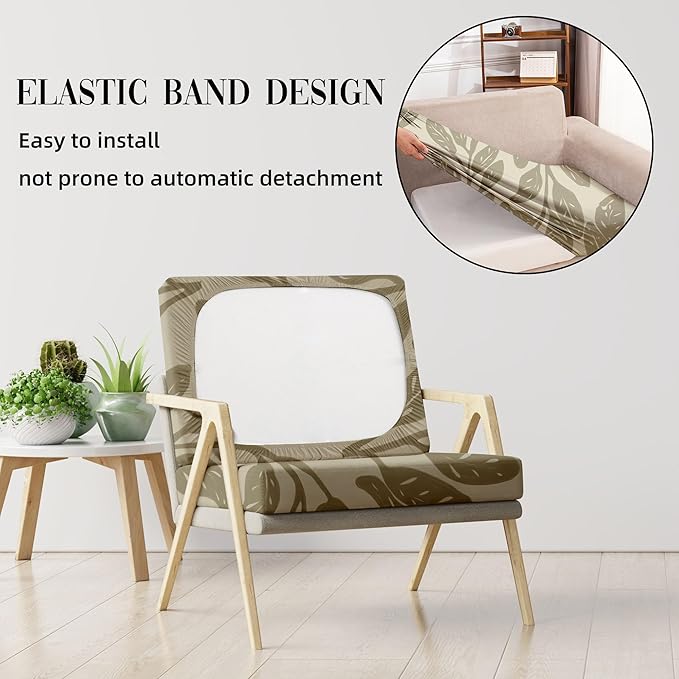 8Pcs Stretch Patio Cushion Covers Outdoor Cushion Cover, Jacquard Stretch Cushion Covers, Cover Replacement, Outdoor Sofa Covers, Washable Furniture Couch Cushion Cover (Hummingbird)