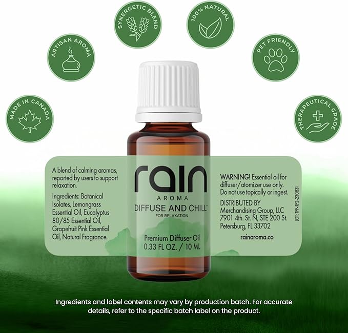 Diffuse and Chill Premium Diffuser Oil, Get Stress Relief & Relax with Aromatherapy Diffuser Oils, Office/Home Fragrance Essentials Crafted from Botanical Essential Oils, 10 ml