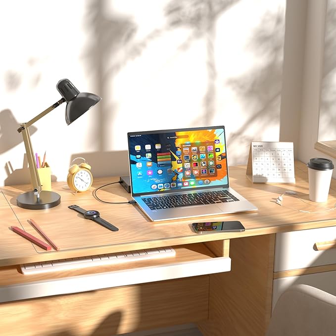 Clear Desk Mat, Desk Protector, Waterproof and Heat-Resistant PVC Round Edge Desk Pad with Non-Slip Backing, Suitable for Home and Office Multifunction Desk Mat, 15.75 x 27.56 Inches