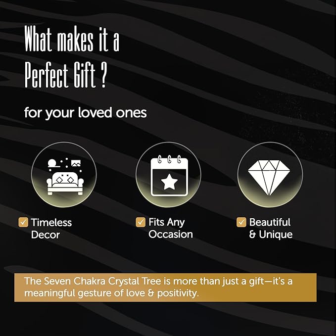 FASHIONZAADI 7 Chakra Tree of Life, Crystals and Healing Stones, Birthday Gifts for Women - Crystal Tree for Positive Energy, Home Office Decor, Spiritual Gifts for Women