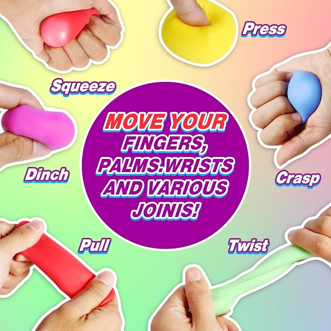 40 Pack Slow Rising Stress Cube Fidget Toys, Squishy Balls Sensory Fidget Toys for Kids Adults, Square Shape Fidgets for Classroom, Party Favors Pull Stretch Squishy Toy Classroom Prize Box Toys