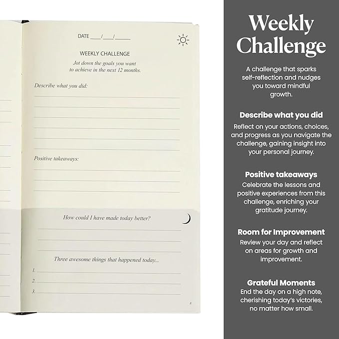 The Original Gratitude Journal 2025 - 5 Minute Gratitude Practice with Inspiring Quotes and Mindful Prompts for Affirmation, Reflection & Wellness - Daily Happiness Journal for Women & Men by Thankful Path