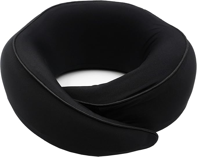 Memory Foam Travel Neck Pillow – Ergonomic 360° Head & Neck Support for Airplanes, Car & Home – Compact Washable Cover, Carry Bag & Earplugs – Best Neck Pillow Airplane, Travel Pillow for Long Flights