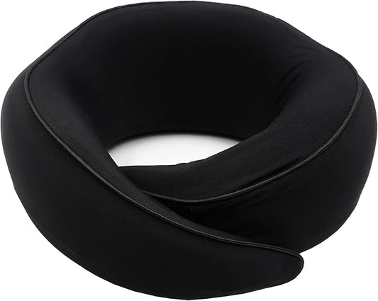 Memory Foam Travel Neck Pillow – Ergonomic 360° Head & Neck Support for Airplanes, Car & Home – Compact Washable Cover, Carry Bag & Earplugs – Best Neck Pillow Airplane, Travel Pillow for Long Flights