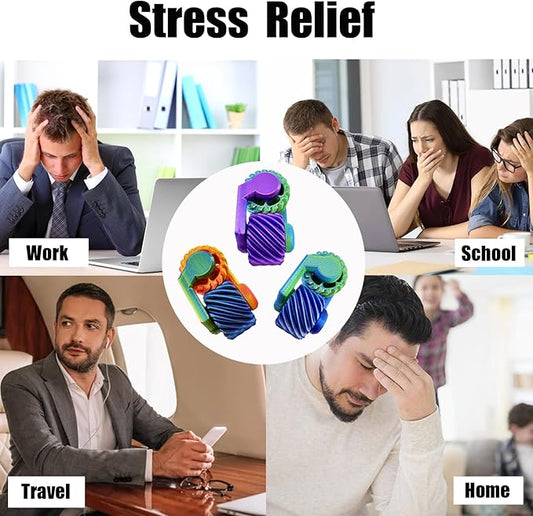 2Pcs Fidget Spinner 3D Printed Toys Gears, Fidget Toys for Kids Adults,Sensory Toys for Anxiety Stress Relief, Pocket Fidget Toy,Novelty Gifts for Friends,Party Favors for Kids Adults,Classroom Prizes