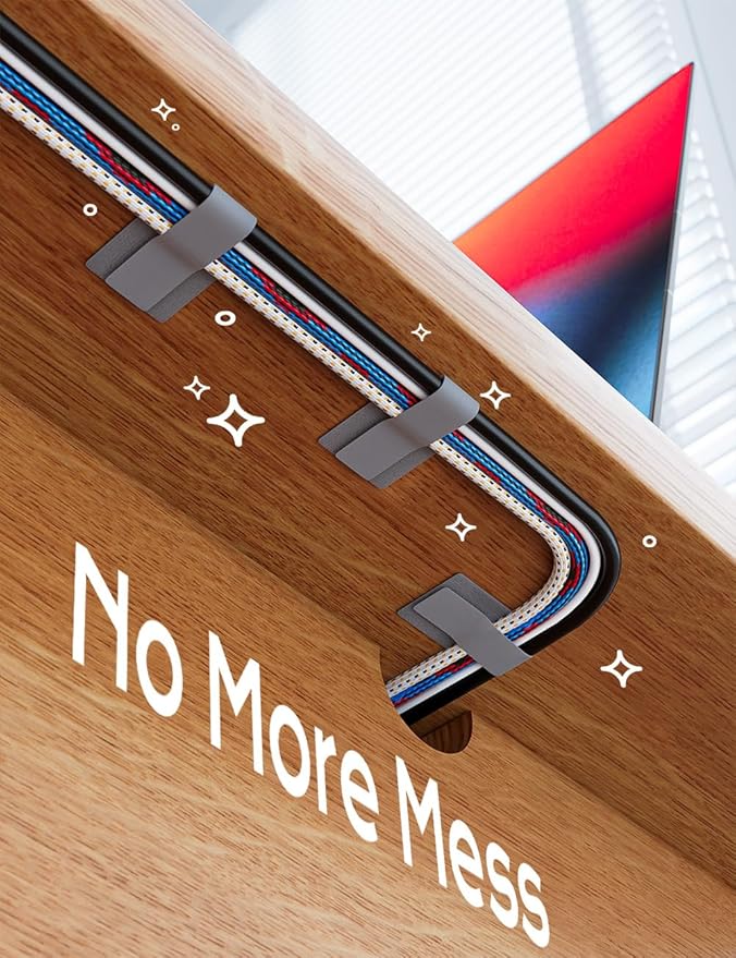 100pcs Hook and Loop Cable Ties, gliship Adhesive Wire Management, Adjustable Cable Straps Keeper Cord Holder, Sticky-back Cord Organizer for Kitchen Appliances, Office, Home - grey＆white