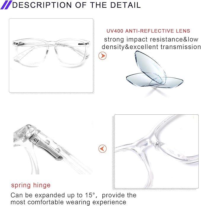 SIGVAN Progressive Multifocal Computer Glasses Women Men Blue Light Blocking Reading Glasses Spring Hinge Readers