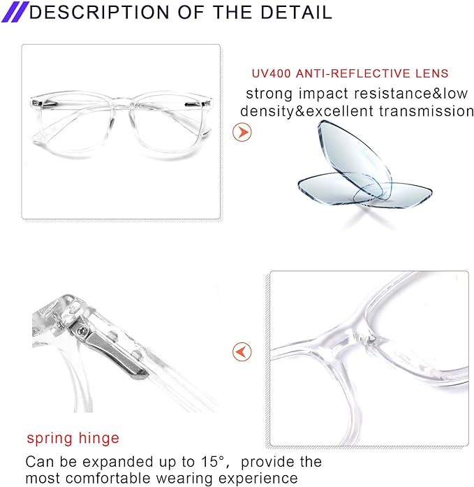SIGVAN Progressive Multifocal Computer Glasses Women Men Blue Light Blocking Reading Glasses Spring Hinge Readers