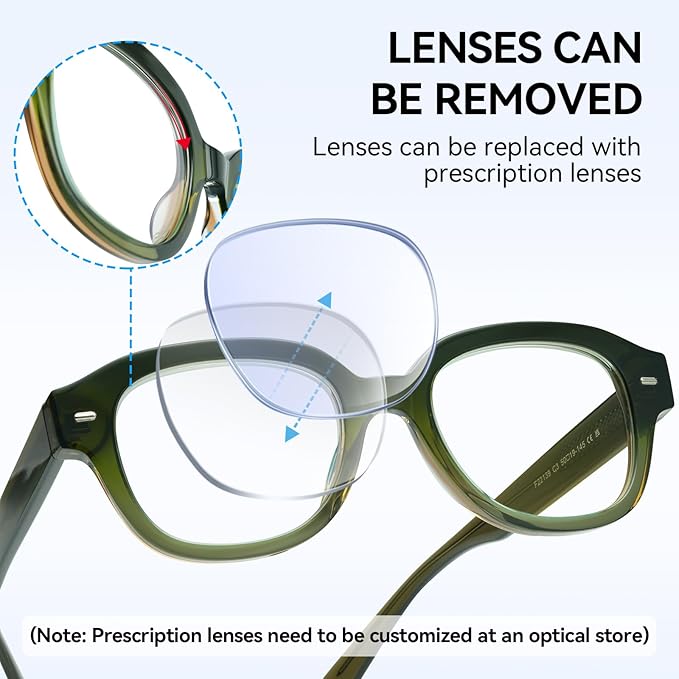 Dollger Blue Light Blocking Glasses For Woman Square Men Rectangle Computer BlueLight Glasses Non-Prescription Glasses