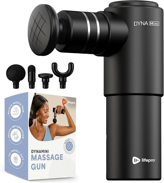 LifePro Percussion Massage Gun FSA HSA Eligible– Deep Tissue Handheld Massager for Athletes – Muscle Recovery Tool for Men & Women – Quiet, Portable with Attachment Heads & Travel Case