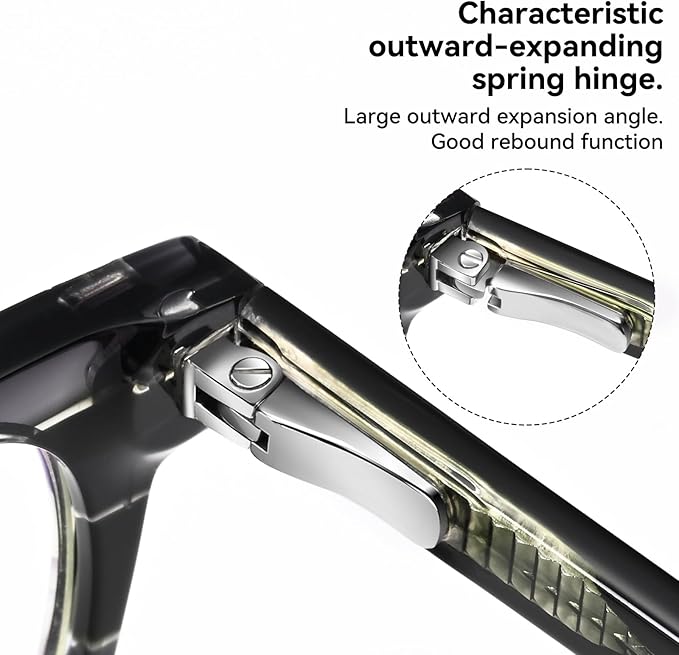 Dollger Blue Light Blocking Glasses For Woman Men Thick Square Frame Round Non-Prescription, For Computer,Work, TV,Gaming