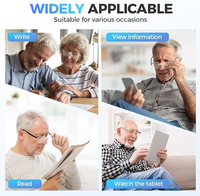 Mag Vision Glasses, Intelligent Anti Blue Light Blocking Computer Glass, Magvision Glasses for Men Women