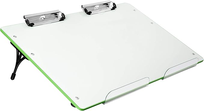 Slant Board for Writing - Adjustable Magnetic Whiteboard & 22° Angle Ergonomic Desk for Reading, Writing, & Drawing for Students, Teachers – Ideal for Posture, Study, & Orientation – Green