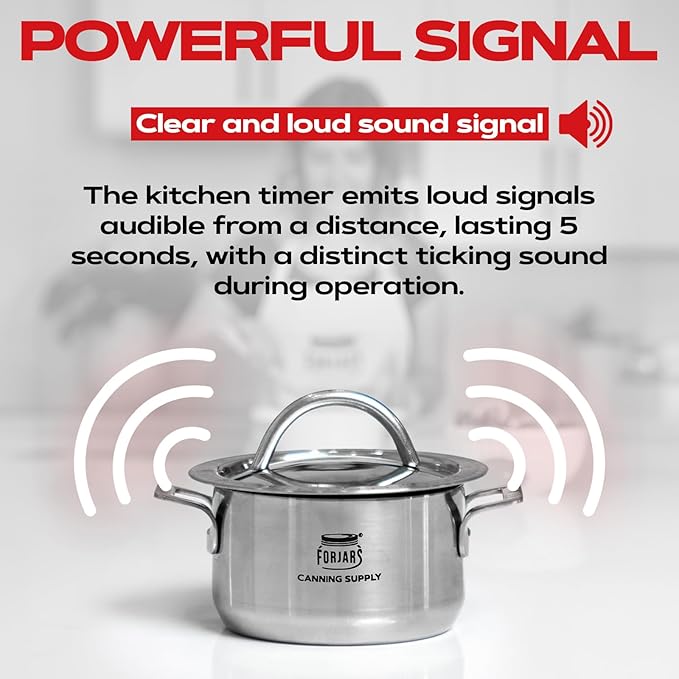 FORJARS Mechanical Kitchen Timer-for Cooking Wind up-Manual timers 60-Minute-Clock with Loud Alarm-No Batteries Required-Ideal for Food