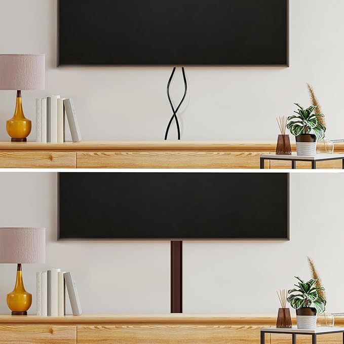 Rubber Bond TV Cord Hider Cable Protector - Strong Self Adhesive Wall Cord Cover Cable Hider - Low Profile Cable Management Wall Cord Concealer Cable Raceway