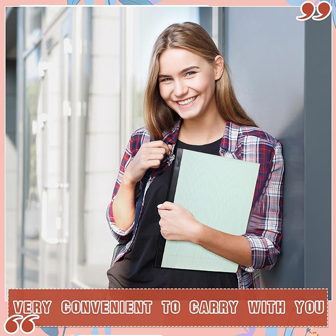 Lincia 6 Pcs 11" x 9.5" Legal Pads College Ruled Notepad Landscape Notebook Horizontal Lined Notebook 80 Gsm Assorted Colors Paper Pastel Writing Pads for School Office, 40 Sheet (Cute Color)