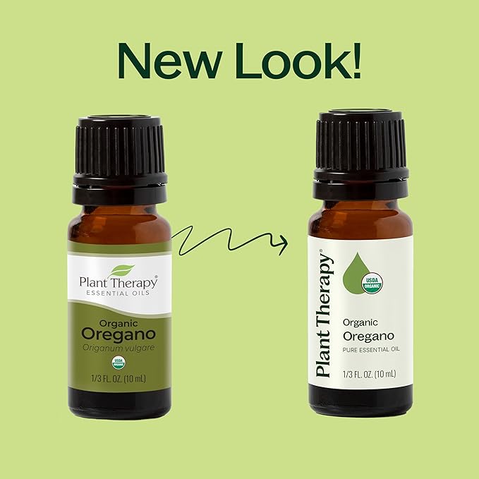Plant Therapy Organic Oregano Essential Oil 100% Pure, USDA Certified Organic, Undiluted, Natural Aromatherapy, Therapeutic Grade 10 mL (1/3 oz)