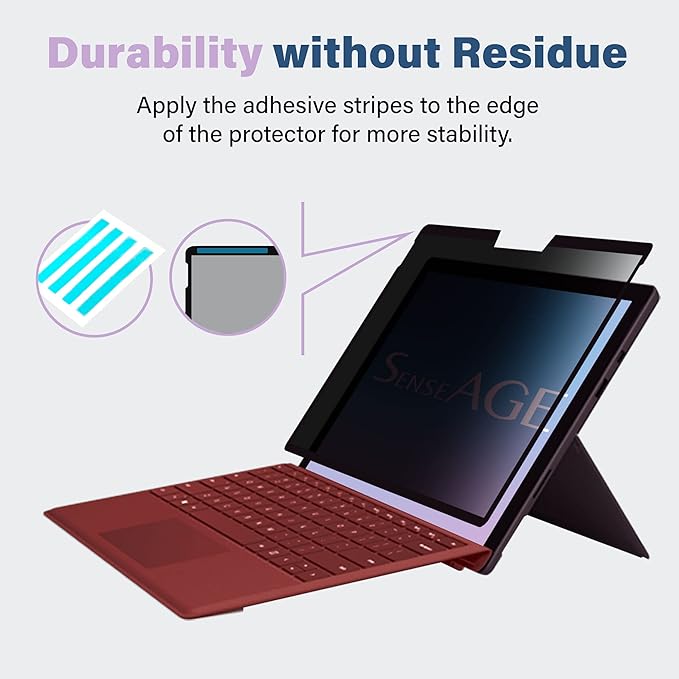 SenseAGE Magnetic Privacy Screen Protector for Surface Pro 12.3 inch (7+/7/6/5/4), Easy On/Off Privacy Filter, Anti-Blue Light, Glare, Laptop Screen Filter, Compatible with Surface Pro 12.3"
