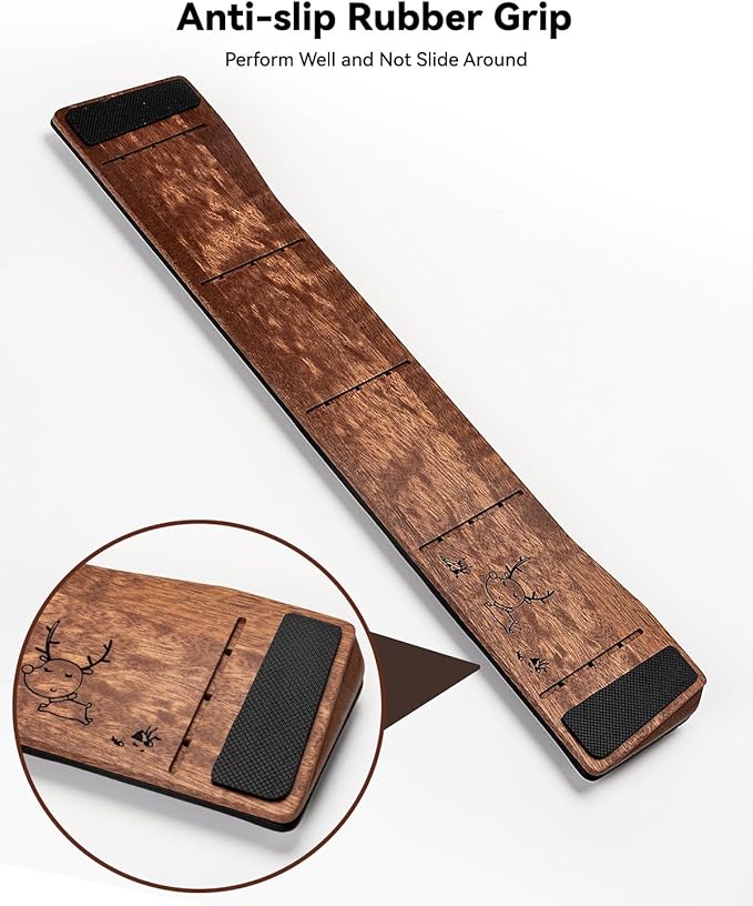 ASFSKY Keyboard Wrist Rest with Memory Foam Anti-Slip Rubber Base Ergonomic Wooden Wrist Rest for Mechanical Keyboard Durable and Easy to Clean for Gamer Staff (Black)