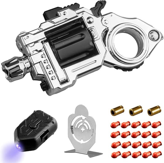 SKEDC Fidget Toys Adults, Alloy Fidget Slider Fidget Clicker Fidget Spinner, EDC Laucher Toy ADHD Tools Executive Desk Toy for Keep Focus & Relief Stress, Cool Gadgets for Men (Silver)