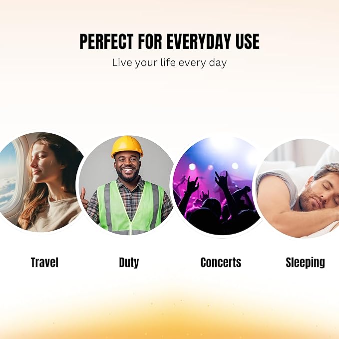 Silicone Ear Plugs for Sleeping Noise Cancelling, 28dB SNR Reusable Earplugs for Sleeping with 8 Ear Tips Concert Ear Plugs, Travel, Work, Motorcycle & Hearing Protection with Case (Black)