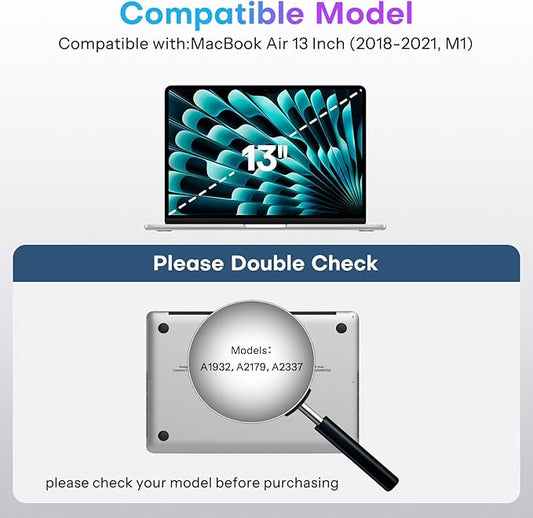 OMOTON Magnetic Privacy Screen for MacBook Air 13 Inch (2018-2021, M1), Anti-Spy Filter, Matte Anti Glare Blue Light Protector, Easy Install & Remove