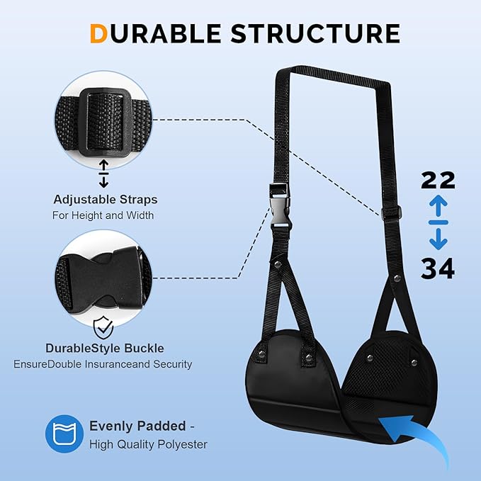 Airplane Foot Hammock,Adjustable Portable Foot Hammock for Plane Travel for Air Travel,Travel Essentials Comfy Foot Hanger Airplane Footrest(2 Set)