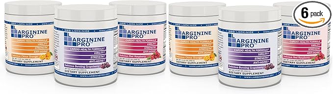 L-ARGININE PRO | 5,500mg L-Arginine Plus L-Citrulline 1,100mg Raspberry, Orange & Grape Powder Drink Mix Supplement for Increased Nitric Oxide Production