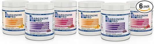L-ARGININE PRO | 5,500mg L-Arginine Plus L-Citrulline 1,100mg Raspberry, Orange & Grape Powder Drink Mix Supplement for Increased Nitric Oxide Production