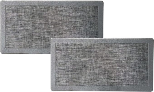 J&V TEXTILES Hillside Oversized Oil- and Stain-Resistant Anti-Fatigue Kitchen Mat (2-Pack Gray)*