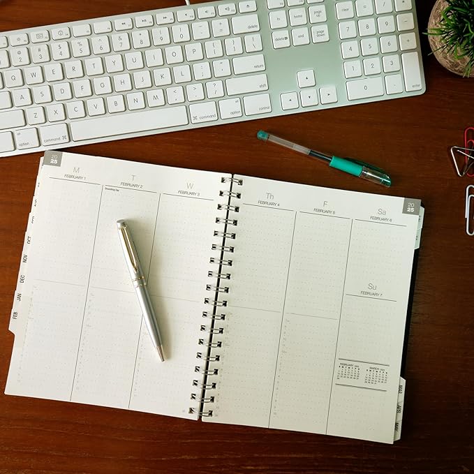 Global Printed Products Essential 7"x9" Monthly & Weekly 2024-2025 Planner - (7" x 9" - June 2024 Through July 2025)