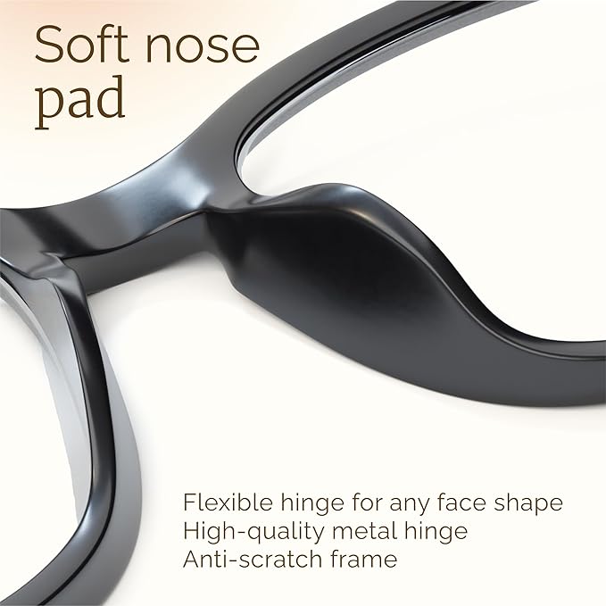 CCVOO Reading Glasses for Women/Men, Eyeglasses, Blue Light Readers for Women/Men, Computer Eye Glasses, Cheaters