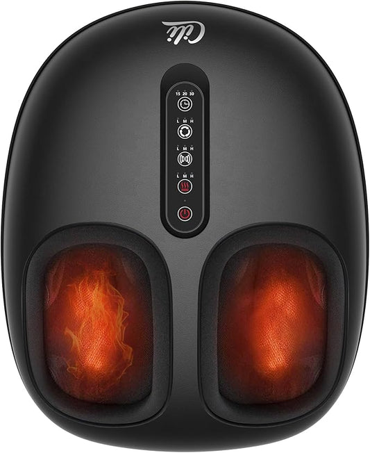 CILI Shiatsu Foot Massager with Heat and Compression, Kneading, Rolling,Electric Feet Massager for Plantar Fasciitis, Neuropathy, Feet Heater, Foot Warmer for Women, Men Gfits, Size Up to 14"