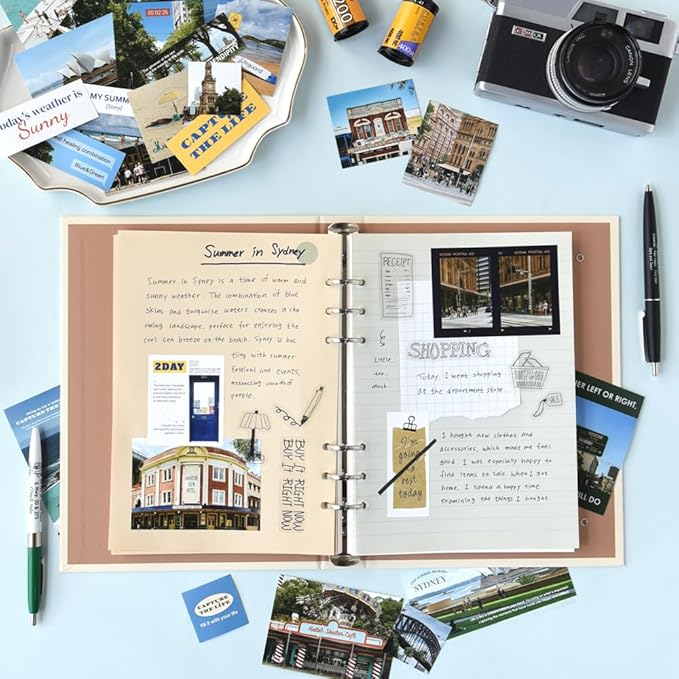 Monolike Capture The Life Sticker Pack - Sydney (102Pcs) - Variety Pack, Journal, Scrapbook, Waterproof, Fancy Sticker
