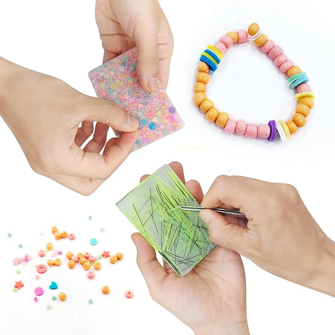 2 Pcs Picky Pads, Multicolor Picking Pad, Skin Picking Fidget Toys with Tweezer, Sensory Pick Pad, Valentine Gift for Adults with Anxiety, ADHD, Relief Stress (Rectangle)