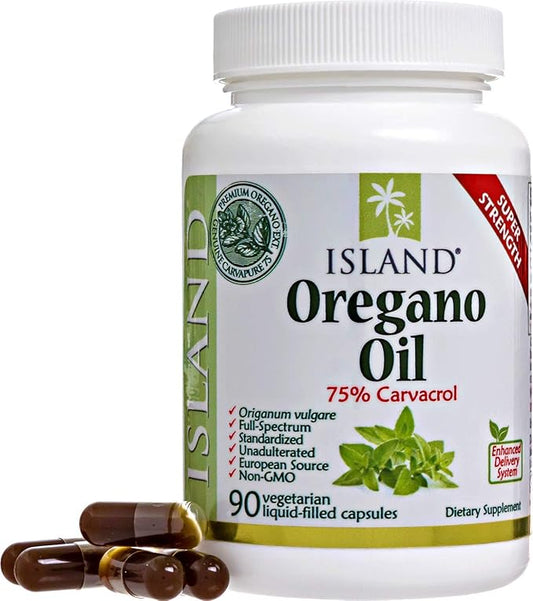 Oregano Oil Capsules, Organic Ingredients - Super-Strength, Grown in Spain, 90-ct Liquid-Filled - Organic Oil of Oregano Capsules with Enhanced Delivery