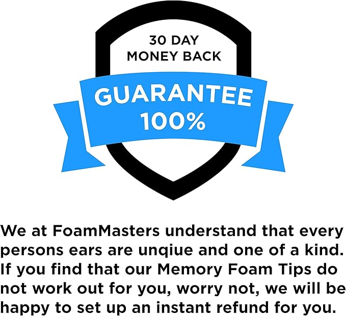 Foam Masters Memory Foam Ear Tips for AirPods Pro 1st & 2nd Gen | Comfortable | Secure | Better Noise Cancellation | Version 3.0 Replacement Buds (Small - 3 Pairs, White)