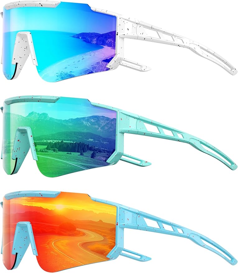 Kids Polarized Baseball Sunglasses for Boys Girls - Youth Softball Cycling Sports Sunglasses UV Protection Goggles