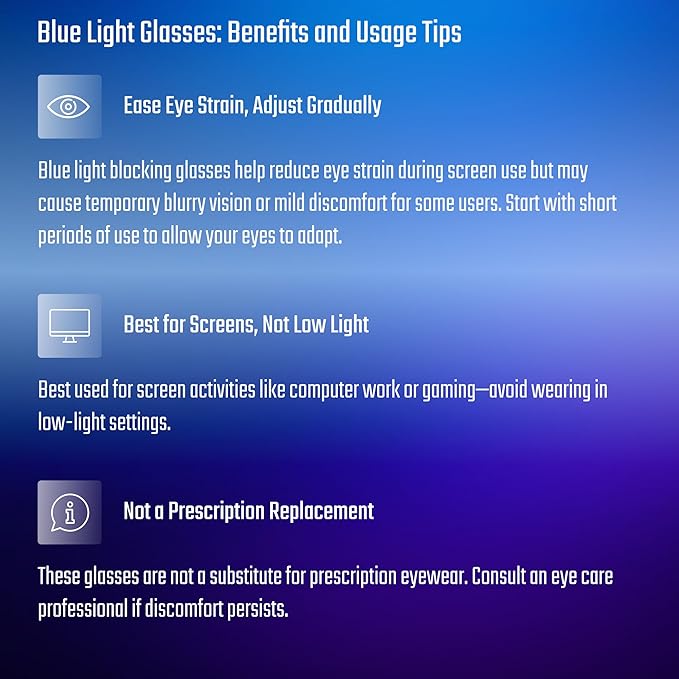 livho High Tech Blue Light Glasses - Advanced up to 99% Blue Light Blocking Computer Glasses - Screen Fatigue & UV Protection