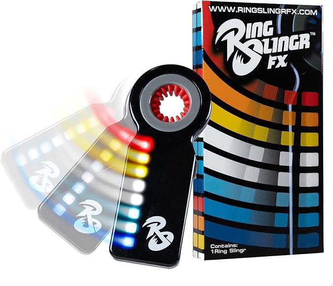 RingSlingr Fireball Red Fidget Spinner Toy, Durable, Portable LED Fidget Toy for Young Adults and Kids, Light Up Spinner Toy