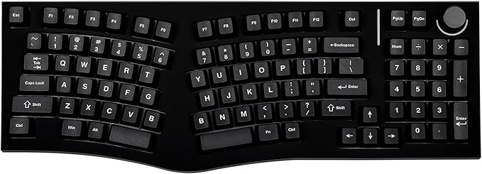 Feker Alice98 Ergonomic 98 Keys Custom Mechanical Keyboard, VIA Programmable, USB-C Wired Gaming Keyboard, Hot Swappable, 5 Layer Paddings, Control Knob, NKRO, RGB for Win/Mac (Black)