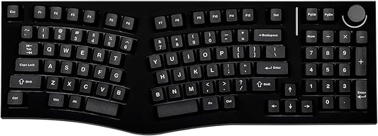 Feker Alice98 Ergonomic 98 Keys Custom Mechanical Keyboard, VIA Programmable, USB-C Wired Gaming Keyboard, Hot Swappable, 5 Layer Paddings, Control Knob, NKRO, RGB for Win/Mac (Black)