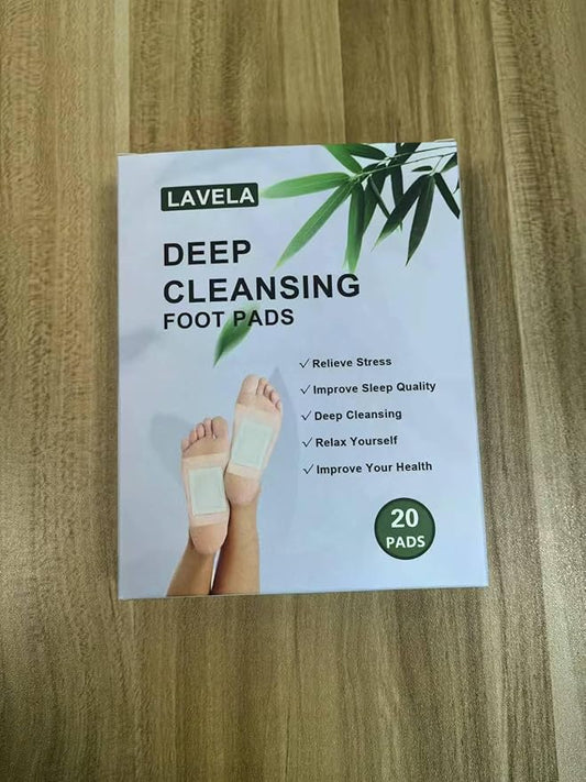 LAVELA Deep Cleansing Foot Pads –Ginger Oil Foot Pads for Foot Care, Lymphatic Drainage Foot Patches, Help for Body Deep Cleansing, Relief Stress and Promote Sleeping (20 Pads)