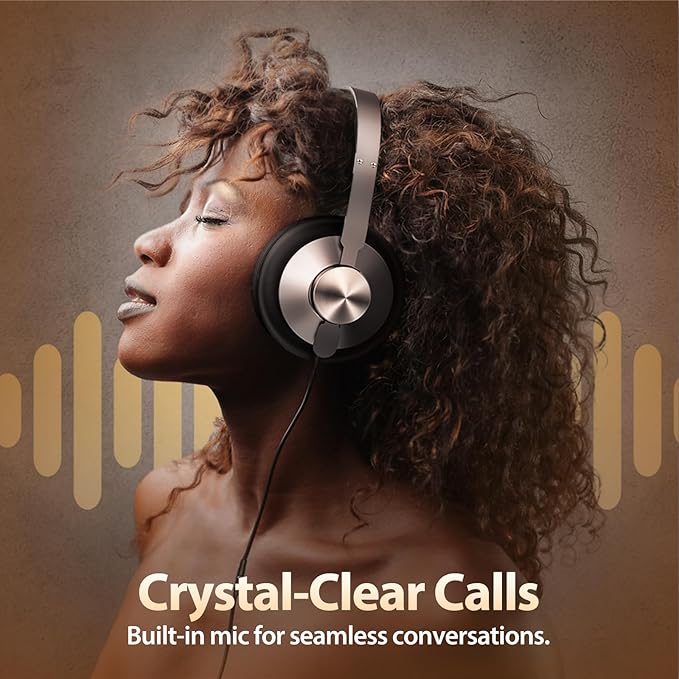 USB C Headphones Wired with Memory Foam,Over-Ear Headphones Sound & Durable Metal Frame Foldable Type C Headphone for Men/Women/Travel/iPhone 16/15, Samsung Galaxy S25/S24, Google Pixel 9, Ideal Gift