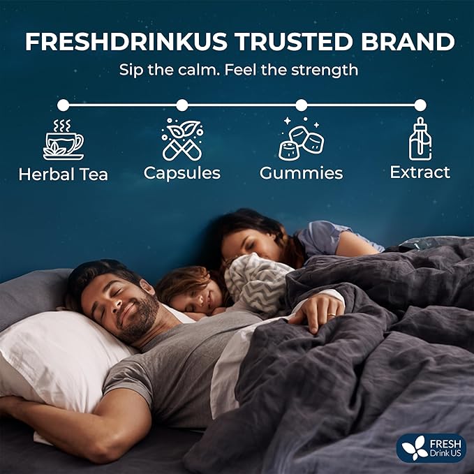 FreshDrinkUS, Premium 75 Tea Bags Better Sleep Herbal Tea | Special Herbal Sleep Tea, Caffeine-Free Loose Leaf Blend with Spearmint Leaves, Lemongrass Leaves, and Hawthorn Berry – Naturally Refreshing and Aromatic.