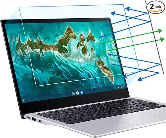 F FORITO 2-Pack 13.3 inch 16:9 Anti Blue Light Laptop Screen Protector, Anti Glare & Anti Scratch Screen Filter Compatible with 13.3” Lenovo/ASUS/Dell/HP/Acer/HP/SAMSUNG with 16:9 Aspect Ratio