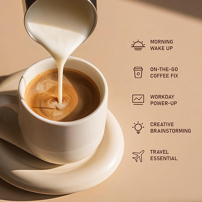 Mushroom Coffee 12-in-1 – Organic Lion's Mane, Reishi, Ginseng, KSM-66® Ashwagandha–Focus, Calm Energy & Daily Balance–100% Fruiting Body Extracts–Vegan, Nootropic, Low Caffeine–30 Servings