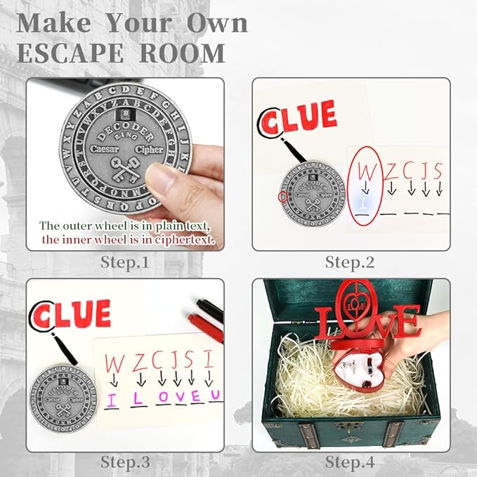 VIGIamy Fidget Toys Adults Brain Teaser Puzzles Fidget Spinners Metal Anxiety Stress Relief Toy Mind Puzzles Escape Room Game ADHD Autism Fidget Sensory Toys Office Desk Toy (Sliver)