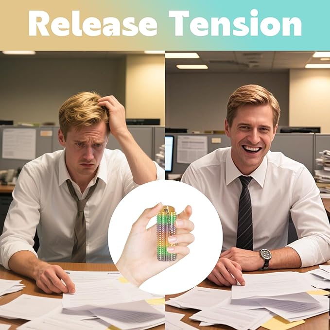 Little Ouchies Fidget Toys,Pain Stim Fidget Toy Reduce Stress for Adults,Anxiety Relief Pain Stim,Spiky Fidget Keychain for Anxiety and Stress Reduction,Novelty Gifts for Friends(2PCS/Rainbow)